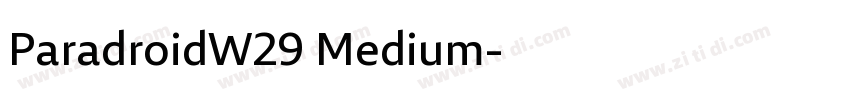ParadroidW29 Medium字体转换